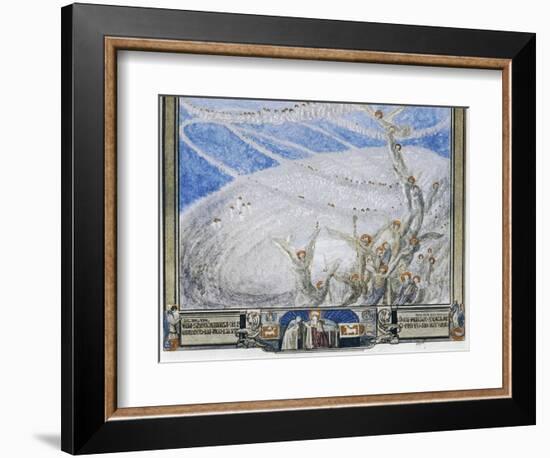 So Mirrored in That Light from Higher Place, I Saw on Countless Seats and Round and Round-Dante Alighieri-Framed Giclee Print