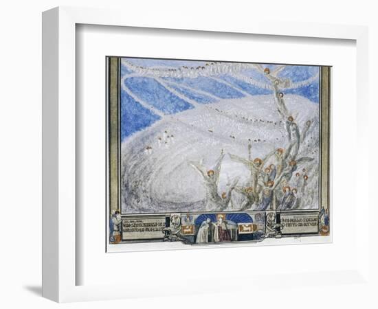 So Mirrored in That Light from Higher Place, I Saw on Countless Seats and Round and Round-Dante Alighieri-Framed Giclee Print