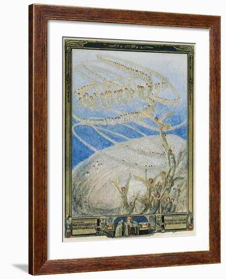 So Mirrored in That Light from Higher Place, I Saw on Countless Seats and Round and Round-Dante Alighieri-Framed Giclee Print