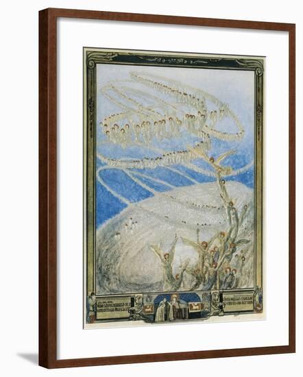 So Mirrored in That Light from Higher Place, I Saw on Countless Seats and Round and Round-Dante Alighieri-Framed Giclee Print