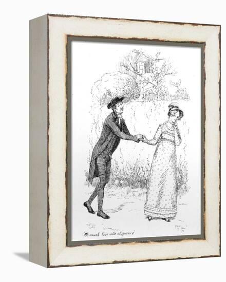 So Much Love and Eloquence', Illustration from 'Pride and Prejudice' by Jane Austen, Edition…-Hugh Thomson-Framed Premier Image Canvas