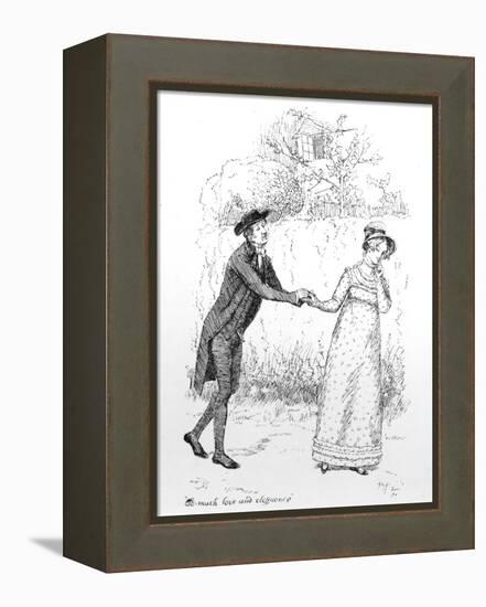 So Much Love and Eloquence', Illustration from 'Pride and Prejudice' by Jane Austen, Edition…-Hugh Thomson-Framed Premier Image Canvas