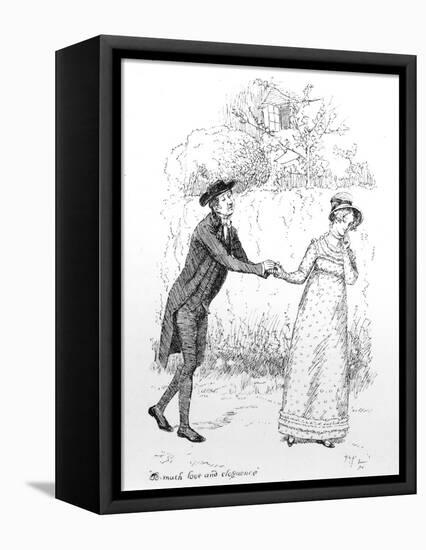 So Much Love and Eloquence', Illustration from 'Pride and Prejudice' by Jane Austen, Edition…-Hugh Thomson-Framed Premier Image Canvas