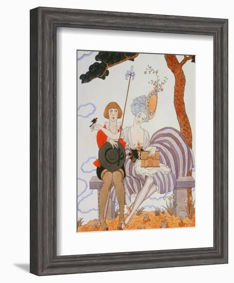 So Much or the Bird Is Quickly Tamed; Tant Mieux Ou L'Oiseau Vite Apprivoise-Georges Barbier-Framed Giclee Print