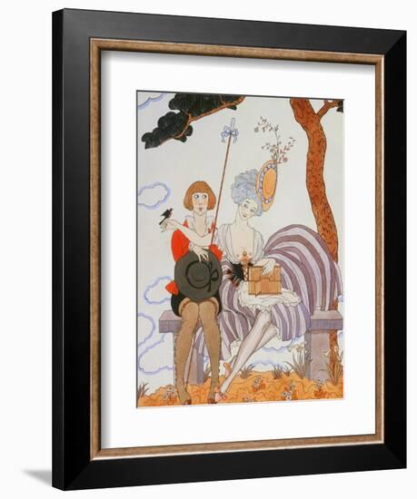 So Much or the Bird Is Quickly Tamed; Tant Mieux Ou L'Oiseau Vite Apprivoise-Georges Barbier-Framed Giclee Print