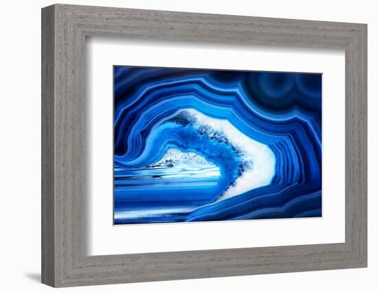 So Pure Collection - Slice of Blue Agate-Philippe Hugonnard-Framed Photographic Print