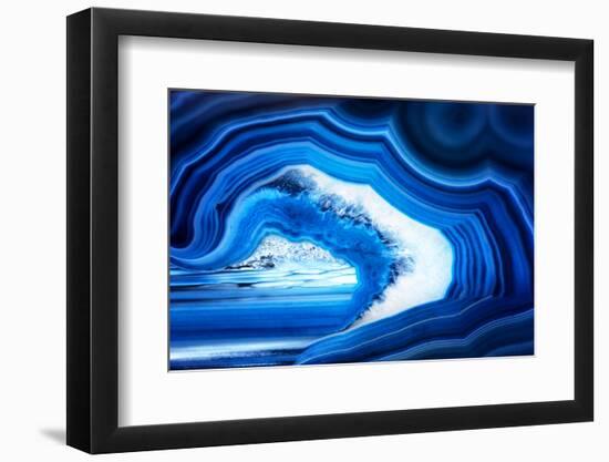 So Pure Collection - Slice of Blue Agate-Philippe Hugonnard-Framed Photographic Print