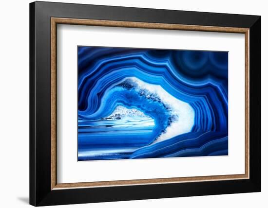 So Pure Collection - Slice of Blue Agate-Philippe Hugonnard-Framed Photographic Print