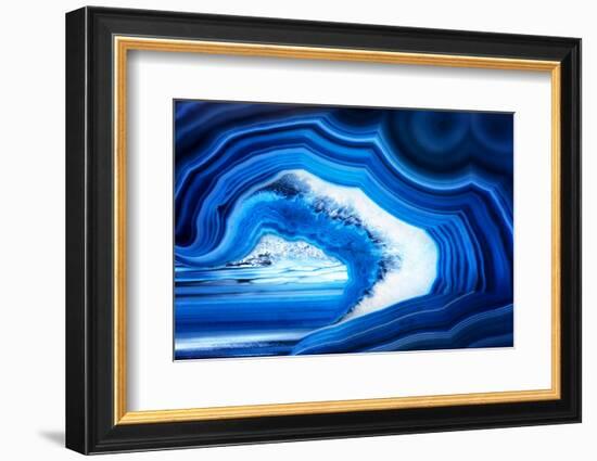 So Pure Collection - Slice of Blue Agate-Philippe Hugonnard-Framed Photographic Print