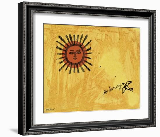 So Sunny, c. 1958-Andy Warhol-Framed Giclee Print