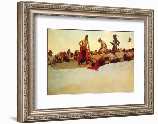 So The Treasure Was Divided-Howard Pyle-Framed Premium Giclee Print