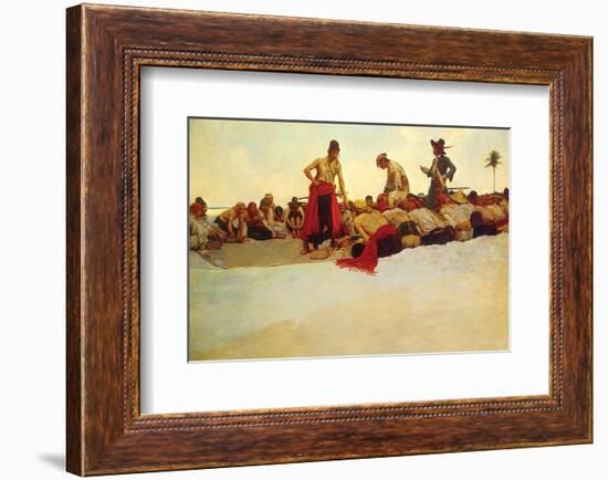 So The Treasure Was Divided-Howard Pyle-Framed Premium Giclee Print