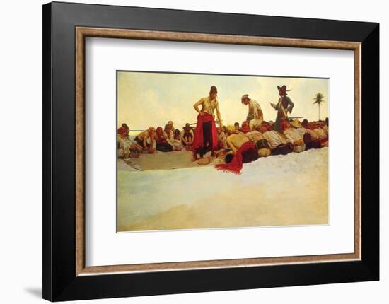 So The Treasure Was Divided-Howard Pyle-Framed Premium Giclee Print