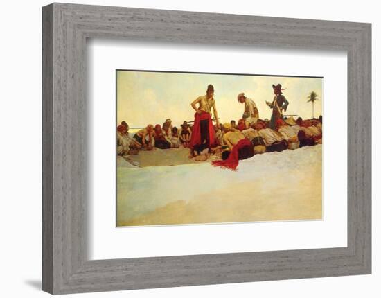 So The Treasure Was Divided-Howard Pyle-Framed Premium Giclee Print