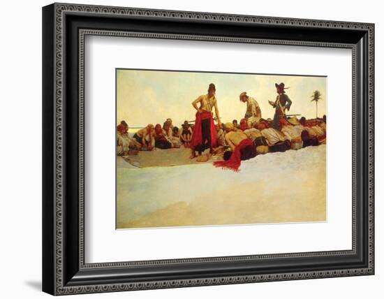 So The Treasure Was Divided-Howard Pyle-Framed Premium Giclee Print