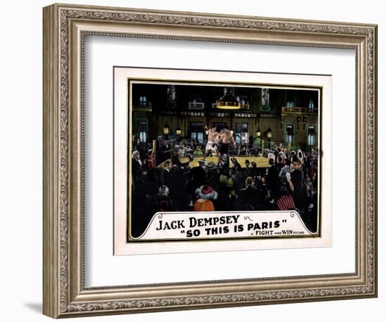 So This Is Paris, Jack Dempsey, 1924-null-Framed Premium Giclee Print