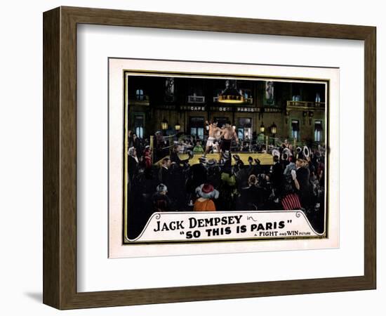So This Is Paris, Jack Dempsey, 1924-null-Framed Premium Giclee Print