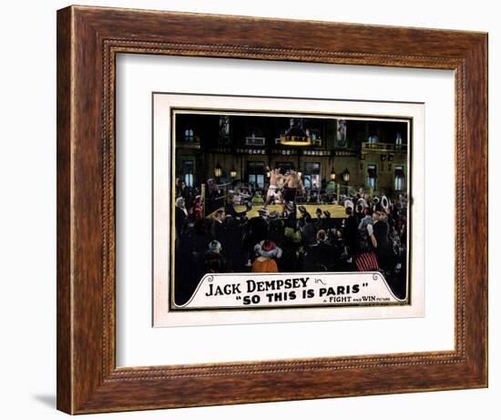 So This Is Paris, Jack Dempsey, 1924-null-Framed Premium Giclee Print