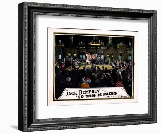 So This Is Paris, Jack Dempsey, 1924-null-Framed Premium Giclee Print