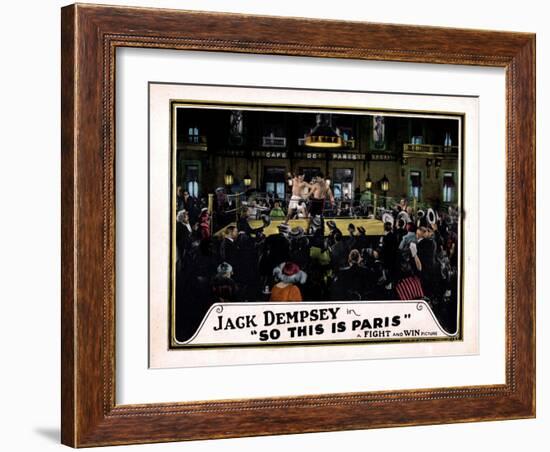 So This Is Paris, Jack Dempsey, 1924-null-Framed Art Print