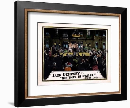 So This Is Paris, Jack Dempsey, 1924-null-Framed Art Print