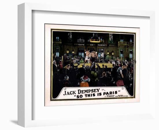 So This Is Paris, Jack Dempsey, 1924-null-Framed Art Print