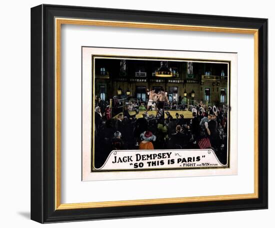 So This Is Paris, Jack Dempsey, 1924-null-Framed Art Print