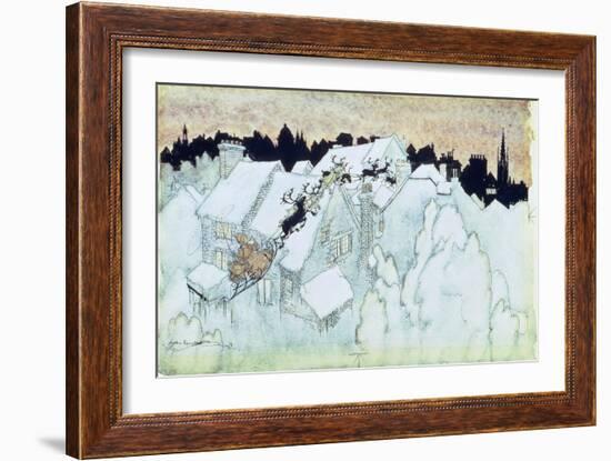 So Up to the House-Top the Coursers They Flew'-Arthur Rackham-Framed Giclee Print