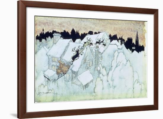 So Up to the House-Top the Coursers They Flew'-Arthur Rackham-Framed Giclee Print