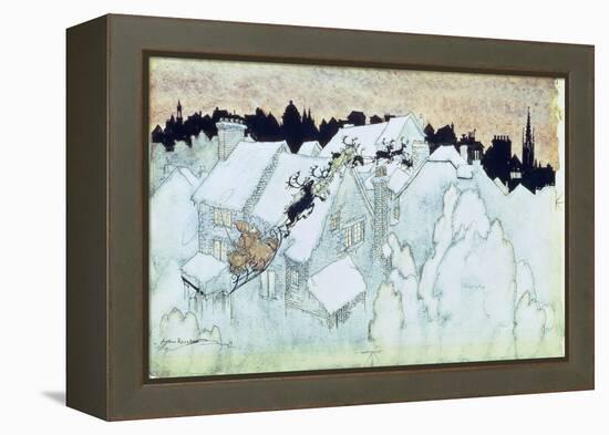 So Up to the House-Top the Coursers They Flew'-Arthur Rackham-Framed Premier Image Canvas