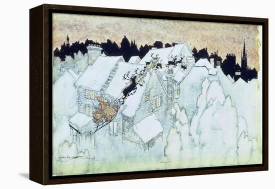 So Up to the House-Top the Coursers They Flew'-Arthur Rackham-Framed Premier Image Canvas