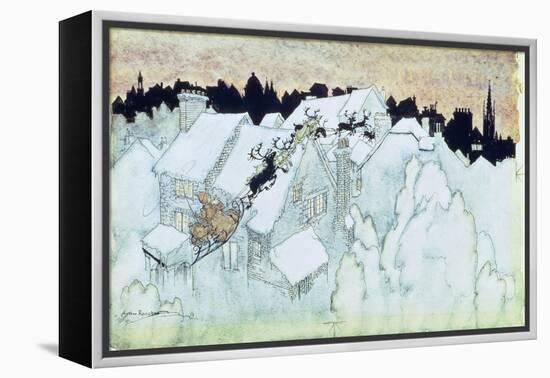 So Up to the House-Top the Coursers They Flew'-Arthur Rackham-Framed Premier Image Canvas