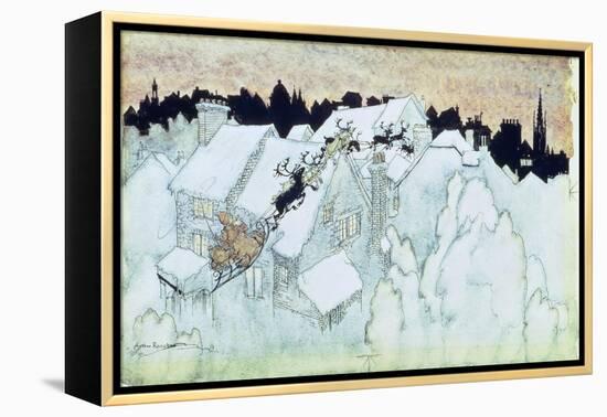 So Up to the House-Top the Coursers They Flew'-Arthur Rackham-Framed Premier Image Canvas
