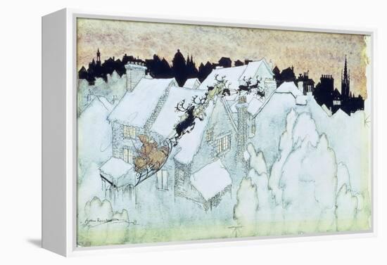 So Up to the House-Top the Coursers They Flew'-Arthur Rackham-Framed Premier Image Canvas