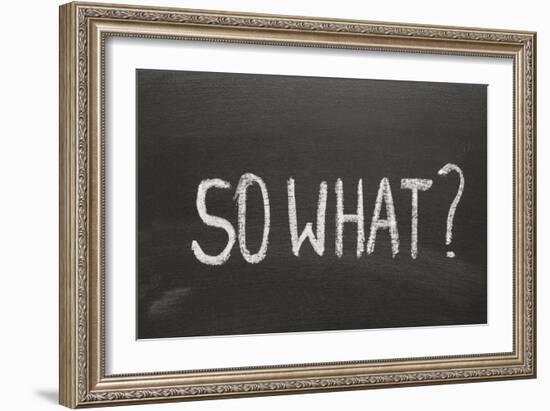 So What-Yury Zap-Framed Art Print