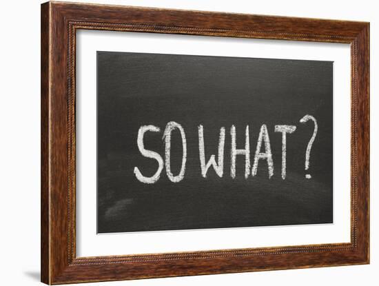 So What-Yury Zap-Framed Art Print