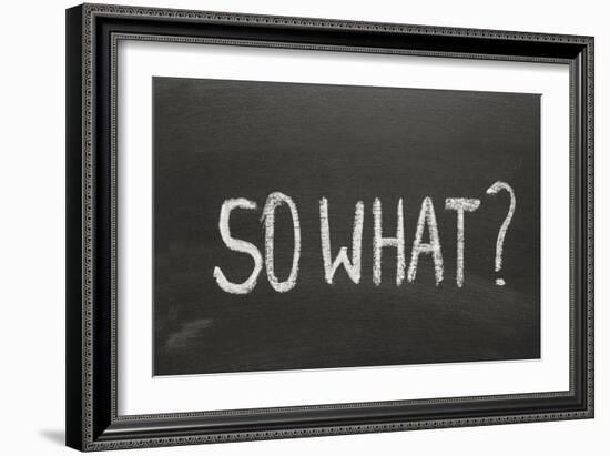 So What-Yury Zap-Framed Art Print