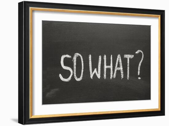 So What-Yury Zap-Framed Art Print