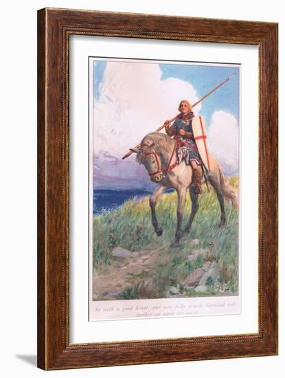 So with Good Heart, and More Fully Armed, Galahad Rode Further Upon His Quest-William Hodges-Framed Giclee Print