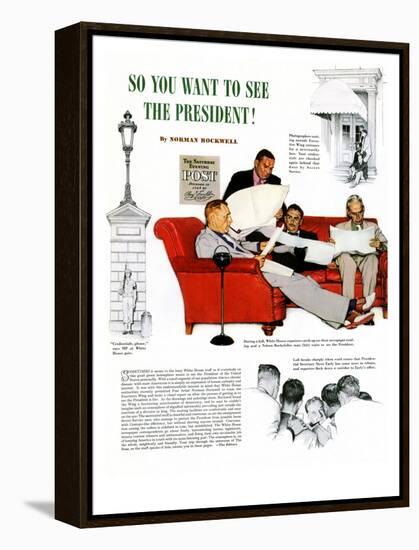 "So You Want to See the President" A, November 13,1943-Norman Rockwell-Framed Premier Image Canvas