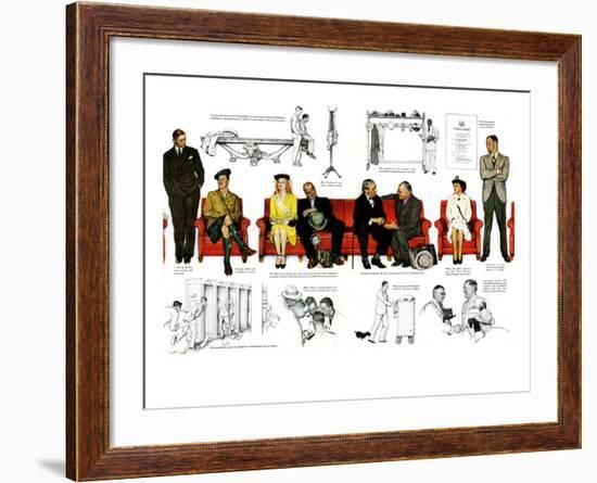 "So You Want to See the President" B, November 13,1943-Norman Rockwell-Framed Giclee Print