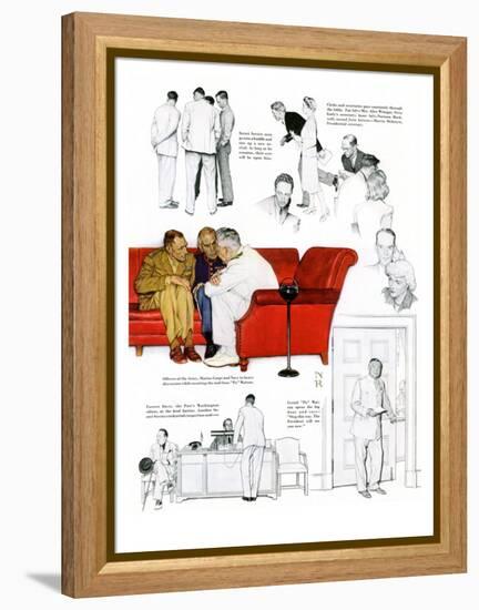 "So You Want to See the President" C, November 13,1943-Norman Rockwell-Framed Premier Image Canvas