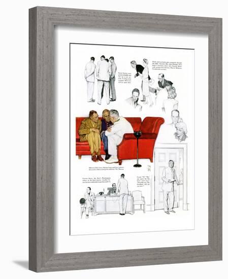 "So You Want to See the President" C, November 13,1943-Norman Rockwell-Framed Giclee Print