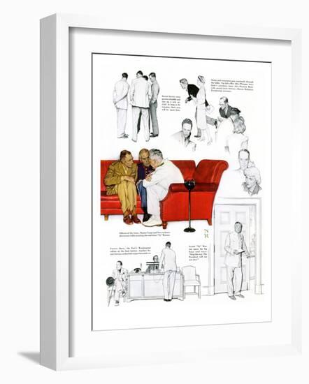 "So You Want to See the President" C, November 13,1943-Norman Rockwell-Framed Giclee Print