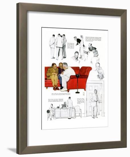 "So You Want to See the President" C, November 13,1943-Norman Rockwell-Framed Giclee Print