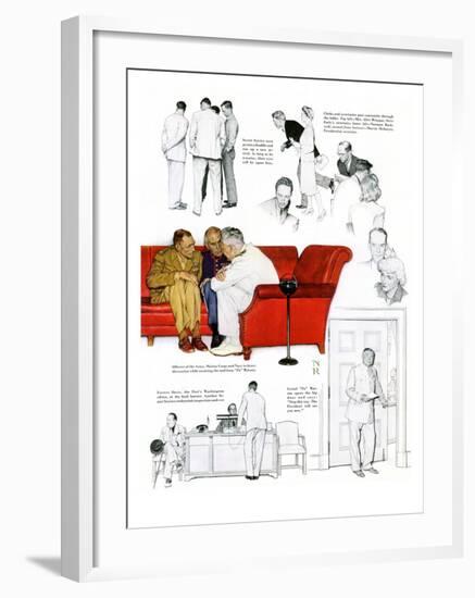 "So You Want to See the President" C, November 13,1943-Norman Rockwell-Framed Giclee Print