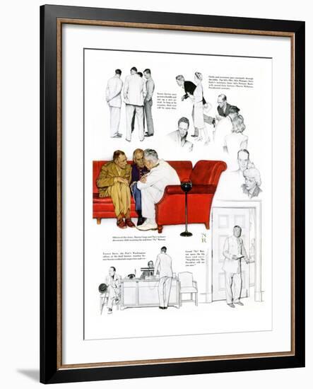 "So You Want to See the President" C, November 13,1943-Norman Rockwell-Framed Giclee Print