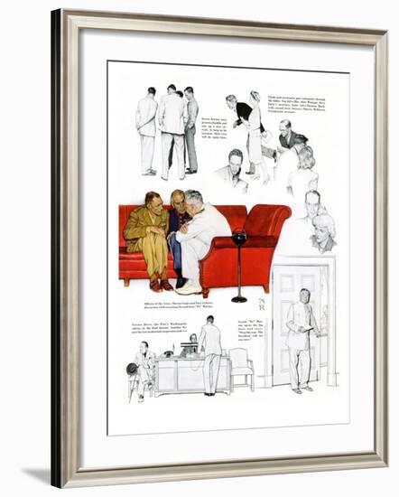 "So You Want to See the President" C, November 13,1943-Norman Rockwell-Framed Giclee Print