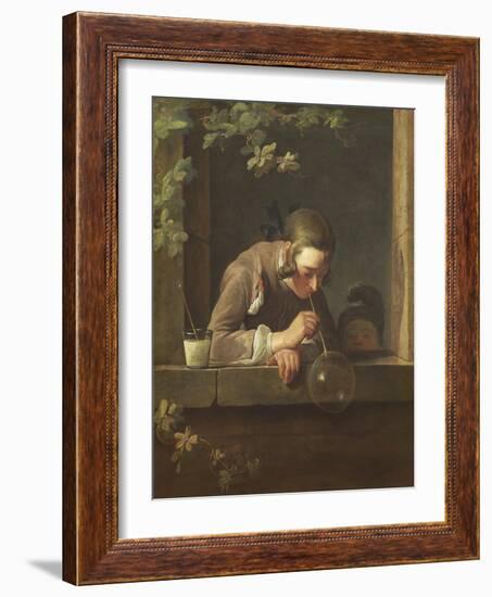 Soap Bubbles, C. 1733- 34-Jean-Baptiste Simeon Chardin-Framed Giclee Print