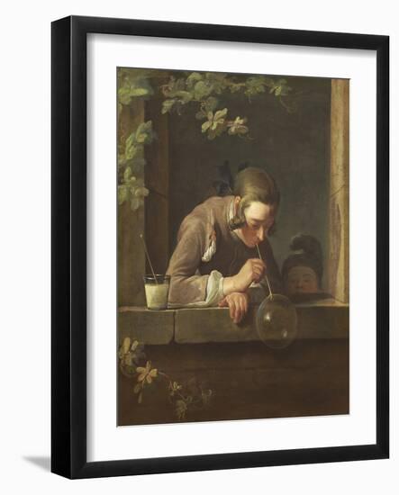 Soap Bubbles, C. 1733- 34-Jean-Baptiste Simeon Chardin-Framed Giclee Print